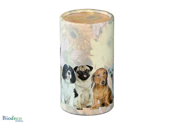 Mini strooikoker Honden, voor het verstrooien van een kleine hoeveelheid crematie-as